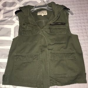 Army Green zip vest